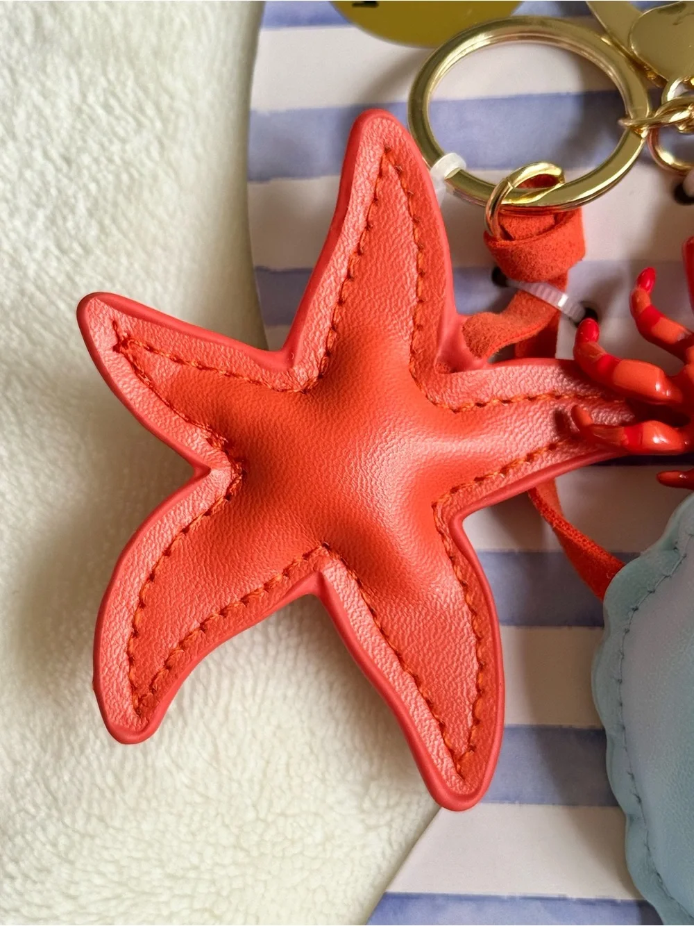 Piper K Starfish, Crab, & Shell Bag Charm / Key Chain